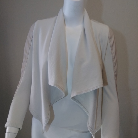 Blank NYC Other - BLANK NYC DRAPED VEGAN LEATHER AND PONTE JACKET